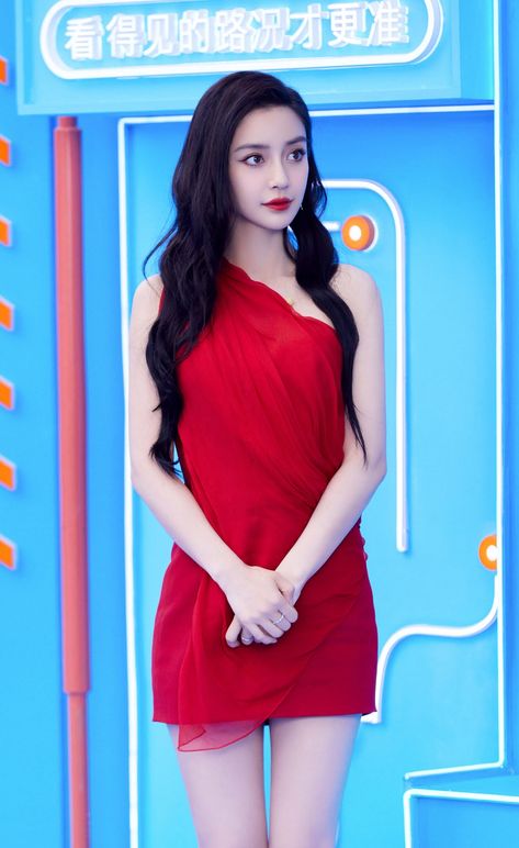 Angela Baby, Elegant Girl, Blouse Neck Designs, Chinese Actress, Celebrity Outfits, Entertainment Industry, Entertainment News, Lady In Red, Asian Beauty