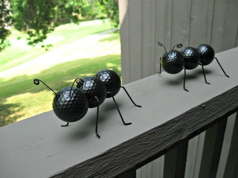 5 Bug crafts for kids – SheKnows Golf Ball Ants, Ant Craft, Ball Craft, Ant Crafts, Recycle Craft, Craft Summer, Golf Ball Crafts, Crafts Outdoor, Bug Crafts