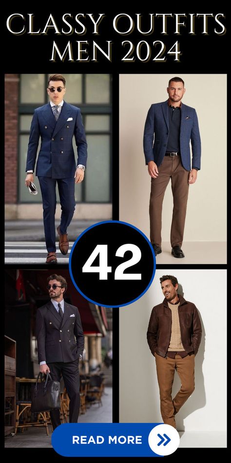 Looking for style inspiration? Check out these 42 classy outfits for men that will elevate your wardrobe effortlessly. From casual chic to sophisticated ensembles, find the perfect look for every occasion. #ClassyOutfits #MensFashion #StyleGuide Mens Formal Office Wear, Formal Outfits For Men Classy, Office Attire Men Work Outfits, Men Work Casual Outfit, Men’s Cocktail Attire Evening, Casual Wedding Guest Outfit Men, Men’s Business Casual Outfits Fall, Dinner Outfit Classy Men, Men’s Dressy Outfits Casual