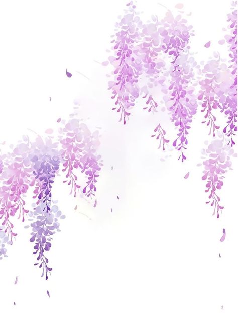 Wisteria Anime, Wisteria Art, Lilac Art, Wisteria Design, Flower Pattern Drawing, Blue Drawings, Purple Flowers Wallpaper, Book Background, Book Images