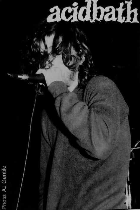 dax riggs of acid bath singing into mic Dax Riggs, Acid Bath, Bath, Band, Tumblr, Hair, Black