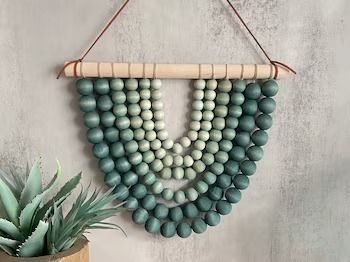 SoulshineLightingCo - Etsy Wood Beads Diy, Wood Bead Chandelier, Macrame Headboard, Ombre Wall, Boho Crafts Diy, Beaded Chandelier, Boho Diy, Macrame Design, Beaded Garland