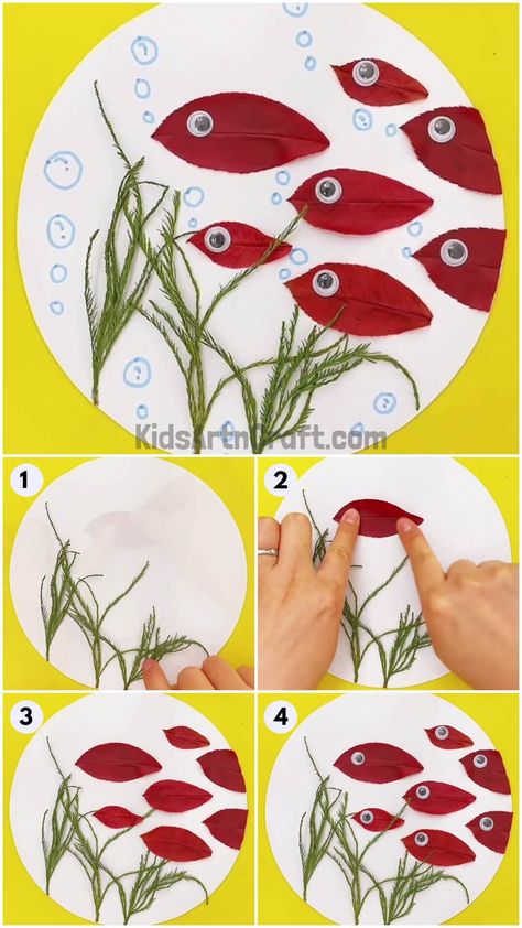 Underwater Fishes Fall Leaf Craft Tutorial For Beginners Check more at https://www.kidsartncraft.com/fishes-fall-leaf-craft-tutorial/ Leaf Craft, Autumn Leaves Craft, Underwater Fish, Leaf Crafts, Autumn Crafts, Fall Leaf, Craft Tutorial, Autumn Leaves, Fish