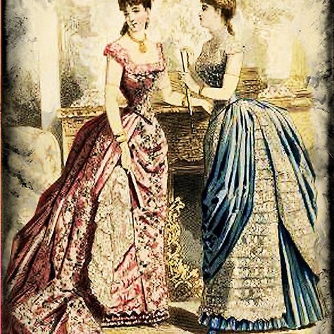 1889 Dress, 1885 Fashion, Fashion Digital Art, 1880 Fashion, Victorian Fashion Plates, Digital Art Photoshop, Western Womens Fashion, Victorian Bustle, 1880s Fashion