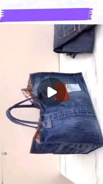 Tote Bag From Old Jeans, Diy Jeans Bag Tutorial, Sew Denim, Diy Jean Bag, Old Jeans Recycle, Diy Bags Jeans, Bag From Old Jeans, Recycled Jeans Bag, Denim Bag Diy