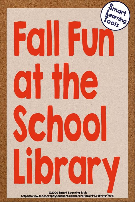 Fall Fun at the School Library: 3 ideas for fun Fall Learning October Library Activities, October Library Lessons, Fall Library, Excited For Fall, Ideas For Fun, Elementary School Library, High School Library, Fall Lessons, Library Website