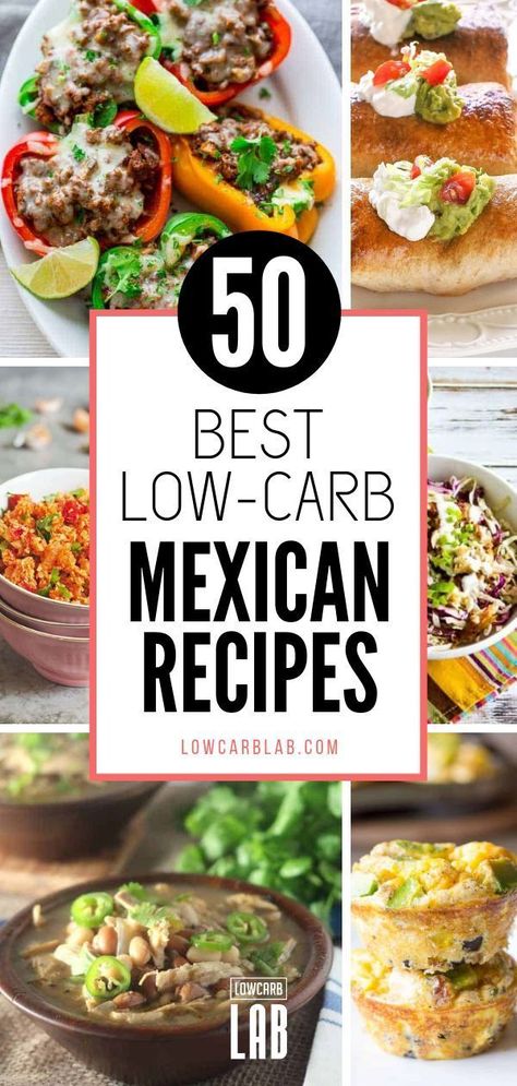 Are you looking for some healthy and easy keto low carb Mexican weeknight meals? Check out this collection of 50 of the best keto low carb Mexican recipes, perfect for easy dinners or even for lunches. There is a variety of recipes in this article that in Low Carb Mexican Recipes, Keto Mexican Recipes, Low Carb High Protein, Low Carb Mexican, Simple Keto, Best Mexican Recipes, Low Carb Diets, Low Carb Lunch, Low Carb Dinner Recipes