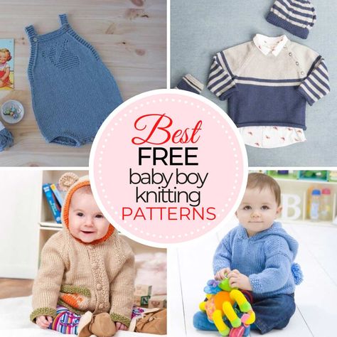 Free Baby Boy Knitting Patterns - 15 of the Best | TREASURIE Free Baby Sweater Knitting Patterns Boys, Baby Boy Cardigan Knitting Pattern Free, Free Baby Boy Knitting Patterns, Baby Cardigans To Knit Free Pattern, Baby Boy Sweaters To Knit Free Pattern, Baby Boy Knitting Patterns Free For Kids, Free Baby Knitting Patterns Newborns, Doll Knitting Patterns Free, Boy Knitting Patterns