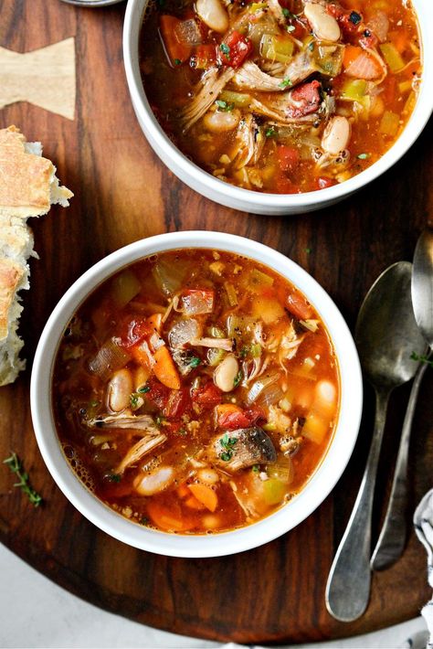 White Bean and Smoked Pork Soup - Simply Scratch Leftover Smoked Pork, Healthy Roast, Healthy Pulled Pork, Leftover Pork Tenderloin, Pork Soup Recipes, Smoked Pork Recipes, Leftover Pork Roast, Sweet Easy Recipes, Quick Easy Chicken