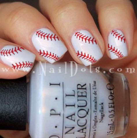 Baseball Nail Designs, Sports Nail Art, Silhouette Nails, Baseball Nails, Sports Nails, Lace Nails, Star Nails, Dipped Nails, Glitter Nail Art