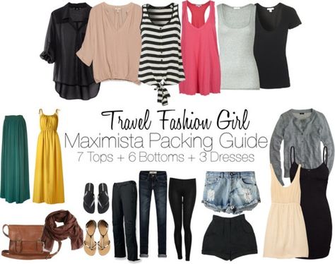 The Maximista Packing List: good travel fashion blog....use for packing light for lots of different trips