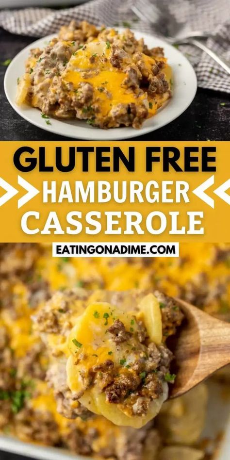 One Pot Gluten Free Meals, Gluten Free Crockpot Meals, Gluten Free Hamburger Recipes, Crockpot Gluten Free, Gluten Free Ground Beef Recipes, Hamburger Dinner, Gluten Free Casserole Recipes, Hamburger Dinner Ideas, Gluten Free Dairy Free Dinner