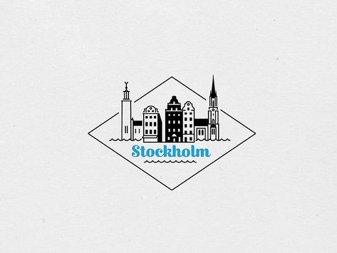 Destination Stamps Series: Stockholm Stockholm City, Triangle Tattoo, Stockholm, Global Community, Stamp, Tattoos