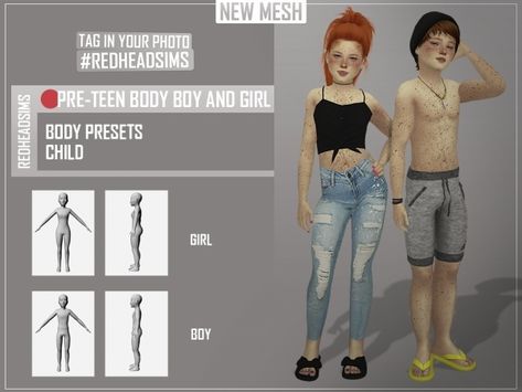 Sims 4 Pre Teen, Body Presets, The Sims 4 Pack, Mods Sims 4, Lotes The Sims 4, Sims 4 Couple Poses, Youtube Cover, Sims Baby, The Sims 4 Skin