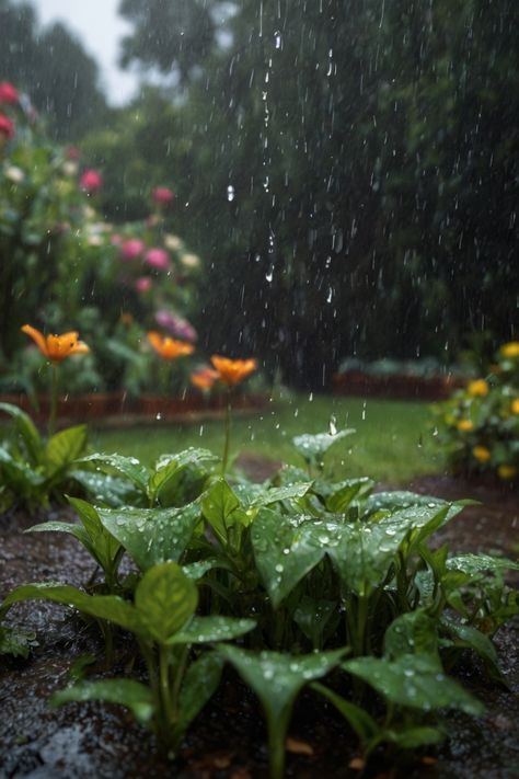 Emeralds Aesthetic, Rainy Morning Aesthetic, Summer Rain Aesthetic, Raindrops Aesthetic, Plants Stand, Rainy Window, Greenery Plants, Rain Pictures, Carolina Reaper