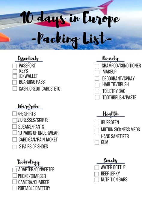 10 Days in Europe Packing List Europe Packing, Paris Bucket List, Winter Getaways, Travel Packing List, England Winter, Europe Packing List, Packing For Europe, Packing Clothes, Travel Outfit Summer