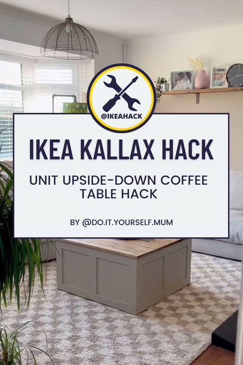 Kallax Coffee Table, Kallax Table, Coffee Table Hacks, Kallax Unit, Ikea Kallax Unit, Ikea Kallax Hack, Ikea Kallax, Living Room Essentials, Stylish Coffee Table