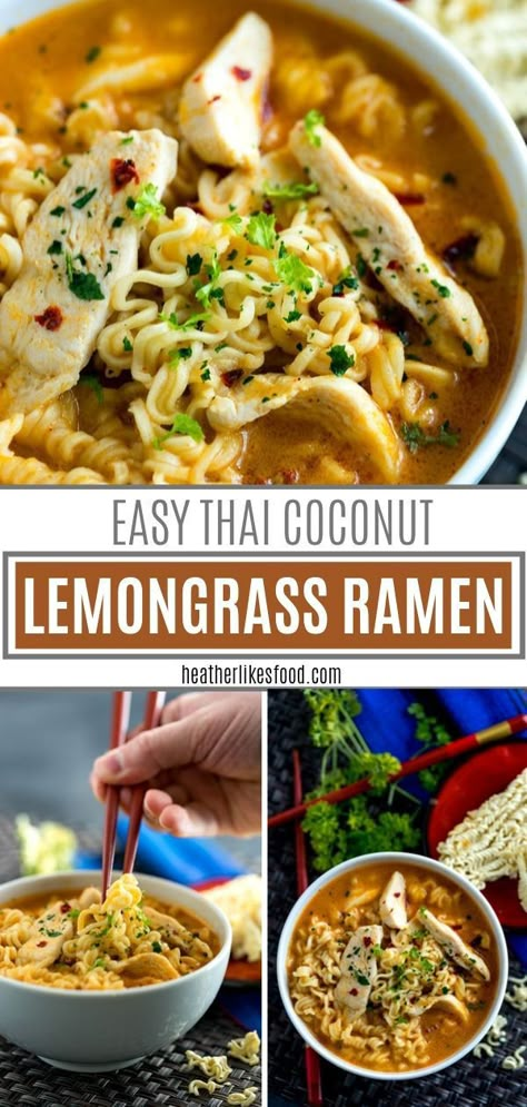 Chicken Chowder, Ramen Noodle Recipes, Thai Coconut, Comfort Food Recipes Dinners, Ramen Recipes, Mexican Chicken, Thai Curry, Ramen Noodles, Asian Dishes