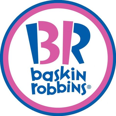 the logo of ice cream retailer Baskin-Robins also has a subtle hidden image.  The pink portions of the B and the R can also be read as the number 31.  Ice cream fans will recognize that Baskin-Robins is synonymous with the 31 different flavors of ice cream that it sells in its stores. Baskin Robbins Logo, Baskin Robbins Ice Cream, Ice Cream Logo, Clever Logo, Popular Logos, Famous Logos, Baskin Robbins, Hidden Messages, Ice Cream Flavors