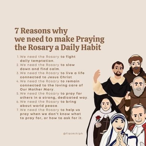 Pray The Rosary Quotes, Daily Rosary, Catholic Saints Prayers, Rosary Prayers Catholic, Catholic Beliefs, Catholic Education, Saint Quotes Catholic, Catholic Bible, Catholic Women