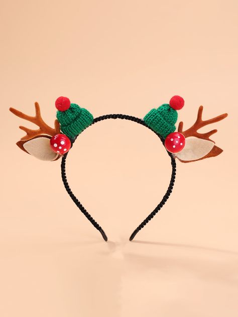 Multicolor Casual Collar  Polyester Christmas Costume Headband Embellished   Women Accessories Christmas Head Accessories, Christmas Assessories, Christmas Accessories Hair, Christmas Headbands Women, Christmas Headband Diy, Creepy Doll Costume, Christmas Headpiece, Bed Selfie, Kids Hairband