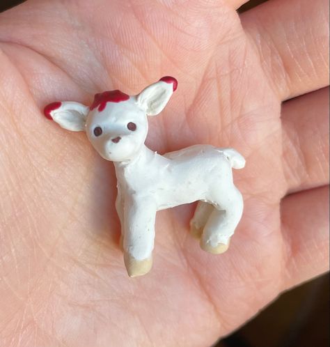 polymer clay cheesecake goat Kawaii Diy Crafts, Goat Kidding, Fondant Animals, Kawaii Diy, Jewelry Purple, Clay Baby, Clay Stuff, Cute Polymer Clay, Clay Charms