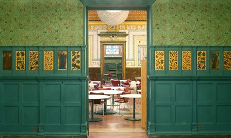 Victorian Rooms, Teal Rooms, Movement Art, Dining Room Victorian, William Morris Wallpaper, Green Dining Room, Design Movements, Aesthetic Movement, Green Rooms