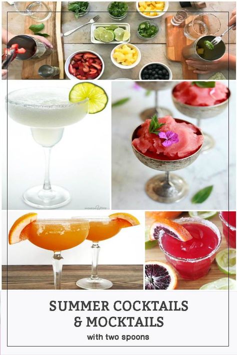 Good Food Reads: Cocktails & Mocktails.  All of the best summer drinks in one easy location!  #cocktails #mocktails #summerdrinks #goodfoodreads #WithTwoSpoons #reciperoundup Best Summer Drinks, Cocktails And Mocktails, Fun Summer Drinks, Coffee Party, Liqueurs Recipes, Happy Hour Cocktails, Refreshing Drinks Recipes, Fancy Cocktails, Frozen Cocktails