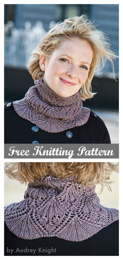 Eleanor Lace Cowl Free Knitting Pattern Snood Knitting Pattern, Lace Knitting Shawl, Knit Cowl Pattern Free, Lace Knitting Stitches, Knitted Cowl, Knitting Lace, Crochet Lace Shawl, Ravelry Knitting, Cowl Knitting Pattern