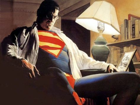 Alex Ross on Twitter: "#SaturdayThoughts #SaturdayMorning #SaturdayMotivation… " Superman Images, Alex Ross Art, Venom Thanos, Andy Warhol Museum, Affiliate Amazon, Action Comics 1, Superman Family, Superman Man Of Steel, Superman Art