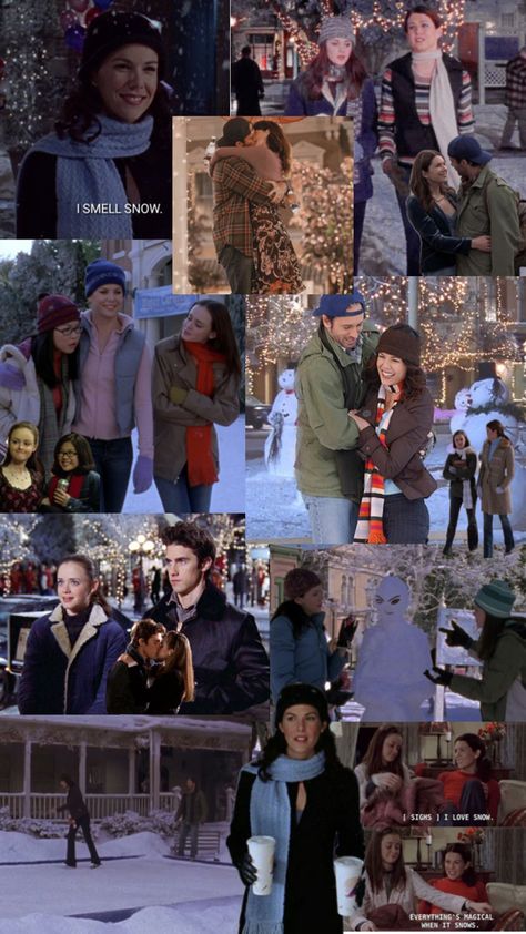 Christmas Gilmore, Gilmore Girls Winter, Gilmore Girls Christmas, Gilmore Girls Wallpaper, Winter Collage, I Love Snow, Girls Wallpaper, Christmas Collage, Winter Wallpaper