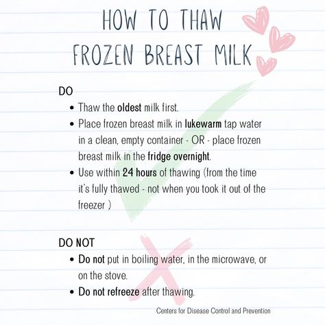 BREASTFEEDING CHEAT SHEET: HOW TO STORE/THAW MILK 🍼 Learn how to store breast milk and thaw it from frozen with these recommendations from the CDC.   🤓 It’s often easier to get familiar with the information now, while you’re pregnant, rather than when you’re exhausted in the 4th trimester panic-googling with a baby or breast pump attached to you!   💡 Storing the bags flat in the freezer is such a game changer!   😎 Do you have any other tips or tricks that made milk storage easier?  We use... How To Warm Breastmilk From Fridge, Warming Up Breastmilk From Fridge, How To Produce More Breastmilk, Heating Breastmilk, How To Warm Breastmilk, Color Stickers, 4th Trimester, Milk Storage, Breastfeeding And Pumping