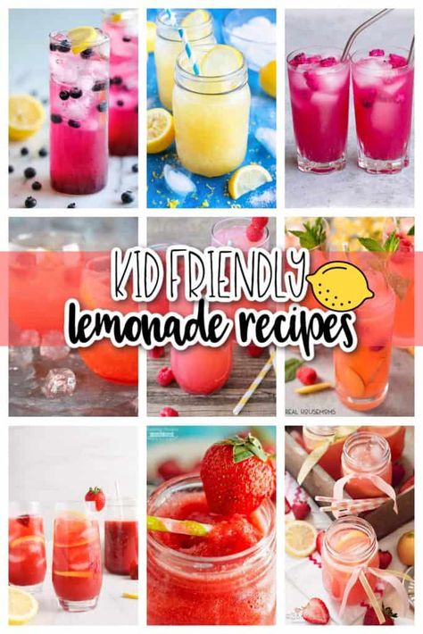 Kid Friendly Summer Snacks, Lemonade Mixed Drinks, Summer Drinks For Kids, Drink Dispenser Recipes, Fun Kids Drinks, Summer Drinks Kids, Kid Drinks Recipes, Juice Recipes For Kids, Drinks For Summer