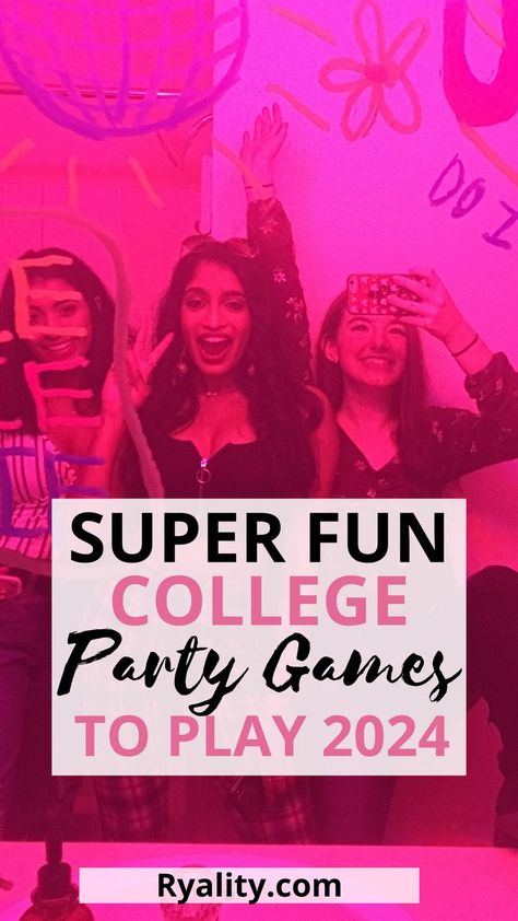 omg this is list has the best party games ever definitely coming back to this when I throw my next college party Farewell Party Games, College Drinking Games, Games For College Students, College Party Games, College Party Aesthetic, Best Party Games, Last Day Of College, Freshers Party, Throwback Party