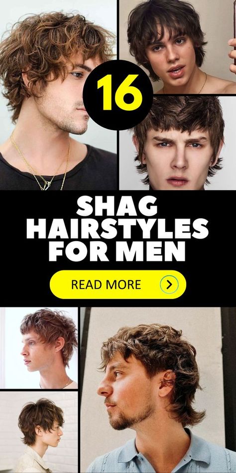 Mans shag hairstyles are the epitome of casual and carefree style. These cuts feature longer hair with layers that add texture and movement, creating a tousled and relaxed look. Whether you want a medium-length shag that falls just above your shoulders or a shorter shag for a more manageable style, these hairstyles exude a sense of effortless coolness that is perfect for the modern man. Mens Haircut Longer Hair, Shag Hairstyles For Men, Shag Hairstyles Medium Men, Medium Length Hair Styles For Men, 2023 Hair Trends For Men, Mens Shag Haircut, Mens Longer Hair Styles, Longer Mens Hairstyles, Longer Haircuts For Men