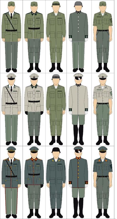 Historical Military Uniforms, German Uniforms Ww2, Uniform Concept Art, Old Military Uniforms, Military Uniform Design, Cadet Uniform, Ww1 Uniforms, Usmc Uniforms, Soldier Uniform