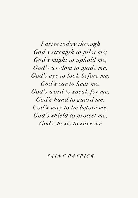 Downloadable Art, Saint Patrick's prayer St Patrick Prayer, Save Me Quotes, Prayer Wallpaper, Prayer Tattoo, Holy Girl, Prayer Garden, Irish Catholic, Gods Strength, Irish Quotes