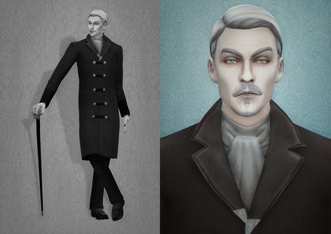 sims3melancholic Vladislaus Straud Sims 4, Sims Tray Files, Sims 4 Vladislaus Straud, Sims 4 Vladislaus, Sims 4 Tray Files, Sims Townies, Caleb Vatore, Face Overlay, Eye Bags Makeup