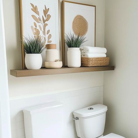 20 Over the Toilet Storage Ideas to Help You Organize Like a Pro! Over Toilet Decor, Over The Toilet Storage Ideas, Toilet Storage Ideas, Above Toilet Storage, Classic Shutters, Above Toilet, Corner Shelving Unit, Over The Toilet Storage, Organize Your Bathroom