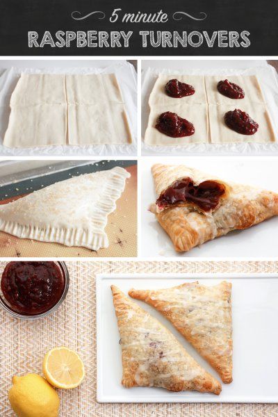 Raspberry turnovers ready in just 5 minutes. So SO good!! Raspberry Turnovers, Turnover Recipes, Bakers Gonna Bake, Raspberry Recipes, Canadian Food, Puff Pastry Recipes, Best Desserts, Pastry Recipes, Sharing Board