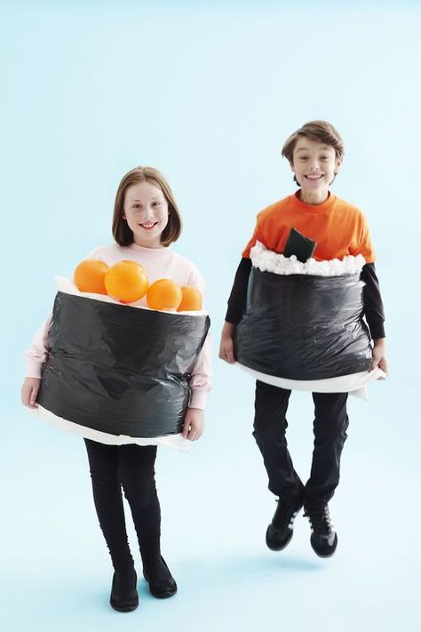 Sushi Halloween, Halloween Costumes Last Minute, Costumes Last Minute, Halloween Costumes Men, Homemade Costumes For Kids, Sushi For Kids, Halloween Costumes Kids, Sushi Costume, Food Halloween Costumes