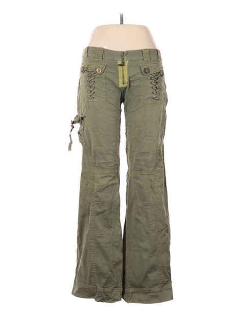 Carmel Macchiato, Grunge Pants, 2000s Outfit, Outfits 2000s, Aesthetic Grunge Outfit, Green Cargo Pants, Jeans Cargo, Green Cargo, 2000s Fashion Outfits