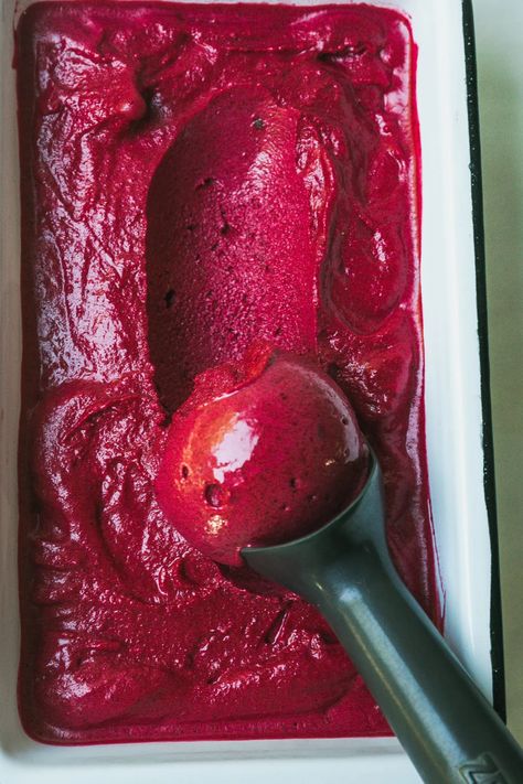 Cherry Sorbet Cherry Sorbet, Not Hungry, Sorbet Ice Cream, Gelato Recipe, Chilled Desserts, Summertime Recipes, Cherry Season, No Dairy, Homemade Popsicles