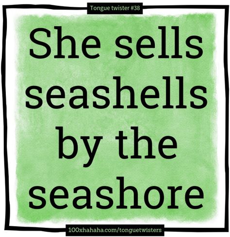 She sells seashells by the seashore She Sells Seashells By The Seashore, Seashell Art Diy, Tongue Twisters, Family Party Games, She Sells Seashells, English Tips, Sea Shore, Seashell Art, Family Party