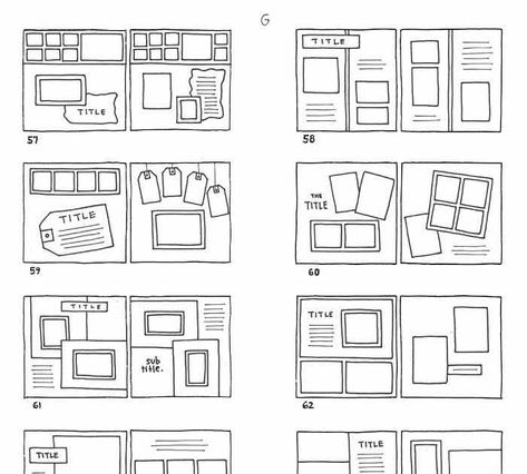 Have a bit of scrapper’s block? Sometimes a simple scrapbook sketch can help to spark inspiration! A scrapbook page sketch is like a pattern that you can use as-is or adapt to suit your &#822… Sketch Free, Diy Photo Book, Desain Editorial, Simple Scrapbook, Scrapbook Layout Sketches, Scrapbook Book, Journal Themes, Scrapbook Templates, Scrapbook Printables