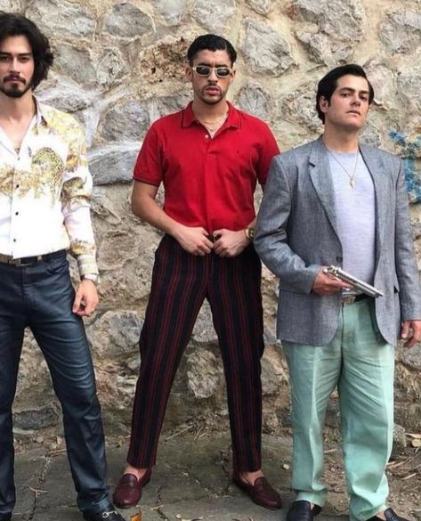 Latino Men Aesthetic, Carribean Fashion, Narcos Mexico, 70s Birthday, Formal Men Outfit, Fiesta Outfit, Bunny Outfit, Bunny Pictures, Mens Fashion Streetwear