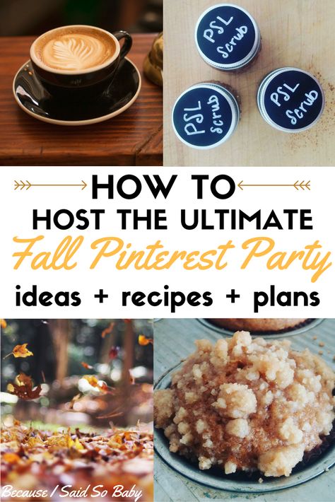 Fall Party Teens, Host A Fall Party, Fall Kick Off Party, Fall Wine Party Ideas, Fall Ladies Night Party, Pinterest Party Ideas, Dholki Decor, Fall Pinterest, Fall Yummies