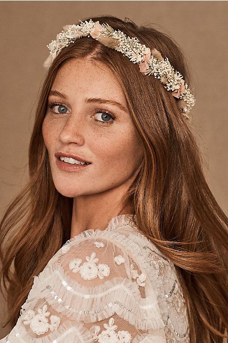 Whitmore Halo - BHLDN Hair Color 2023 Trends, Boho Wedding Hair Flowers, Hair Color Summer, Balayage Summer, Boho Wedding Hairstyles, Bohemian Beauty, Pearl Bridal Headband, Boho Wedding Hair, Bridal Flower Crown