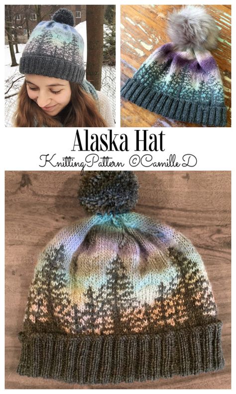 Alaska Knit Hat Pattern, Fairisle Beanie Knitting Patterns, Colorwork Beanie Pattern, Knit Hat Colorwork, Alaska Hat Knitting Pattern, Knit Fair Isle Hat Pattern Free, Fair Isle Beanie Pattern Free Knitting, Colorwork Hat Knitting Pattern, Knitted Hats Free Patterns