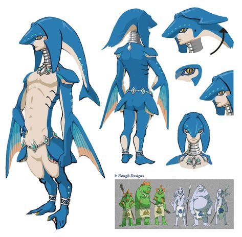 Male Zora Art from The Legend of Zelda: Breath of the Wild #art #artwork #videogames #gameart #conceptart #illustration #legendofzelda #breathofthewild #zeldabreathofthewild #zelda Zora Breath Of The Wild, Zora Concept Art, Zora Zelda Art, Zelda Character Art, Zora Reference, Zora Character Design, Male Zelda, Zora Oc Zelda, Zora Legend Of Zelda